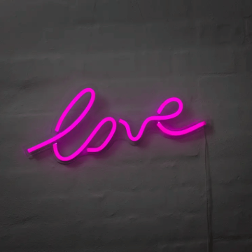 Love neon LED skilt - 18x45 cm