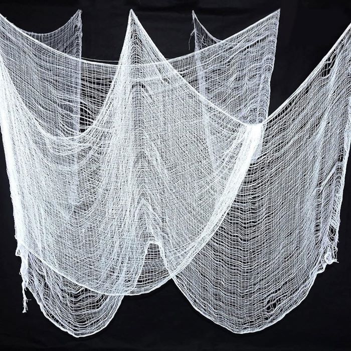 Weißes Netz-Spinnennetz-Dekoration - 2x5 m