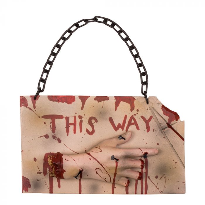 Halloween blutiges Horror Schild - 31x19 cm 