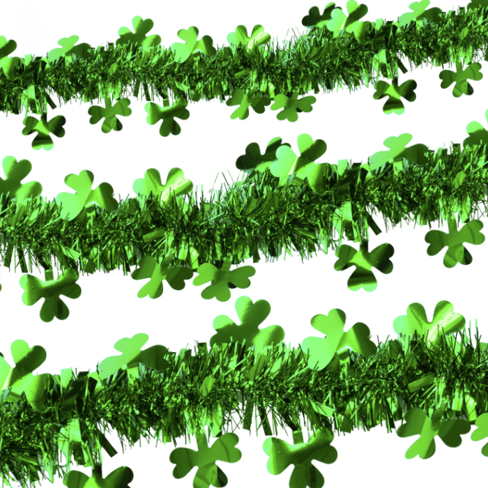 St. Patrick's Day grüne Lametta-Girlande - 2 Meter