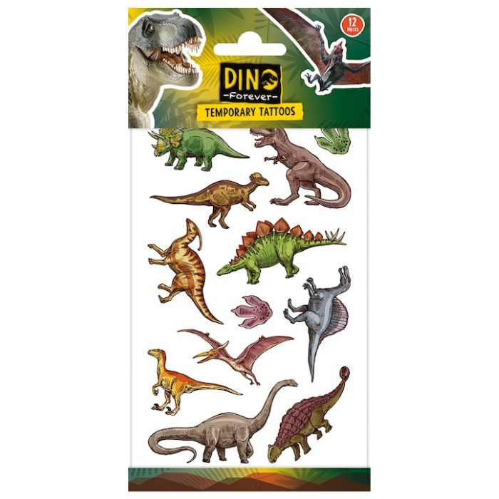 Temporäre und künstliche Dinosaurier-Tattoos 12x