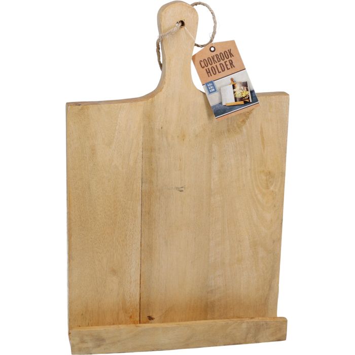 Kochbuchständer aus Mango-Holz mit Schnur