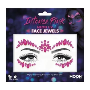 Gesichtsschmuck Neon UV Intens Pink 