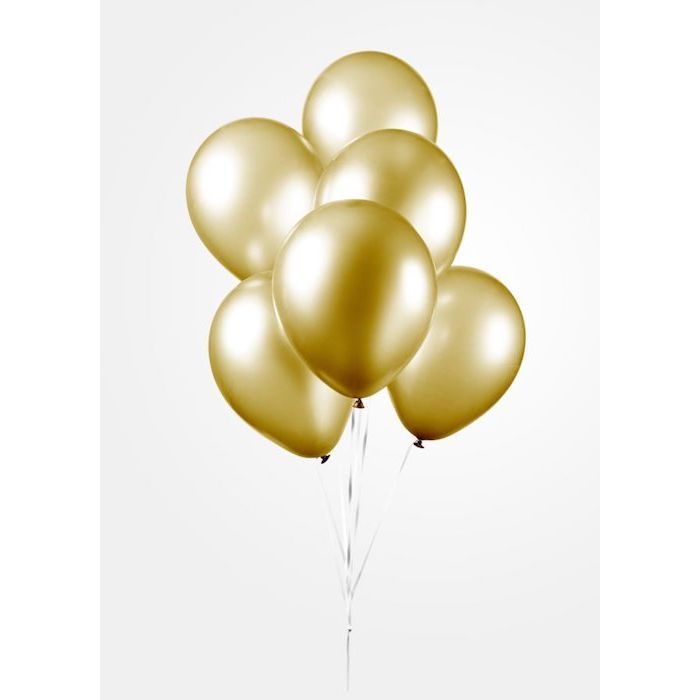 Gold Chrome Ballons 10x - 30 cm