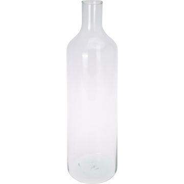 Vase aus recyceltem Glas mit schmalem Hals, ca. Ø 15 x H 53 cm