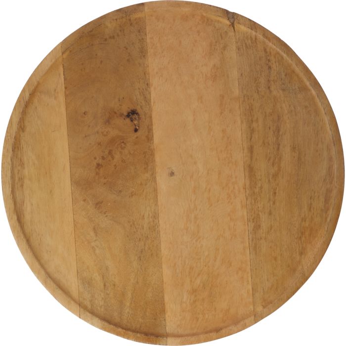 Rundes Serviertablett aus Mangoholz, ca. Ø 38 cm