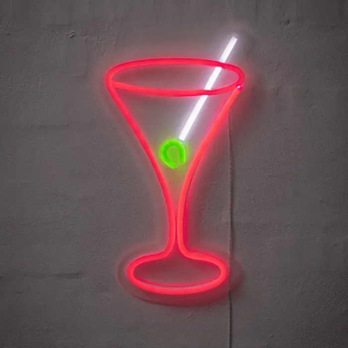 Cocktail Neon LED Schild - 36x21 cm