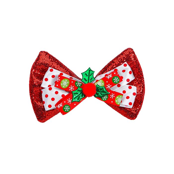 Weihnachts-Butterfly glitzernd rot 
