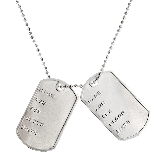 Dogtag Militär Halskette