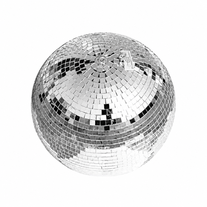 Discokugel Silber - 25 cm inkl Aufhänghaken