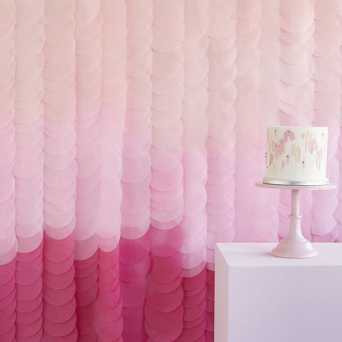 Pinker Hintergrund aus Seidenpapier - 2 x 2 Meter