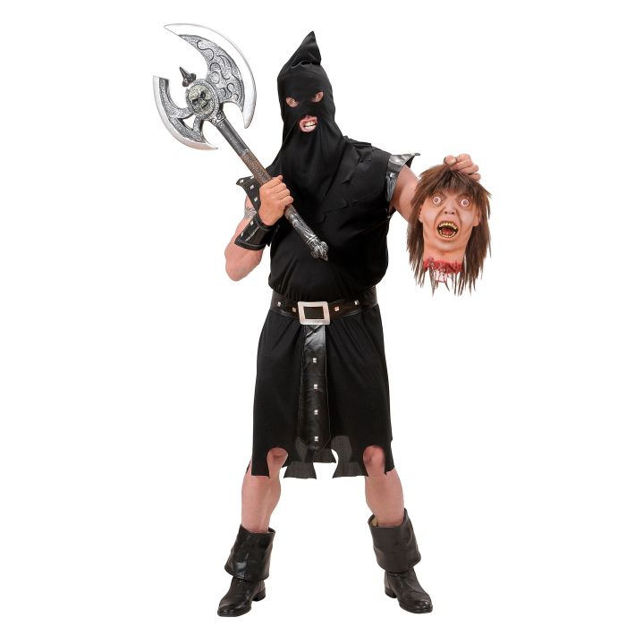 Schwarzes Henker Kostüm für Herren