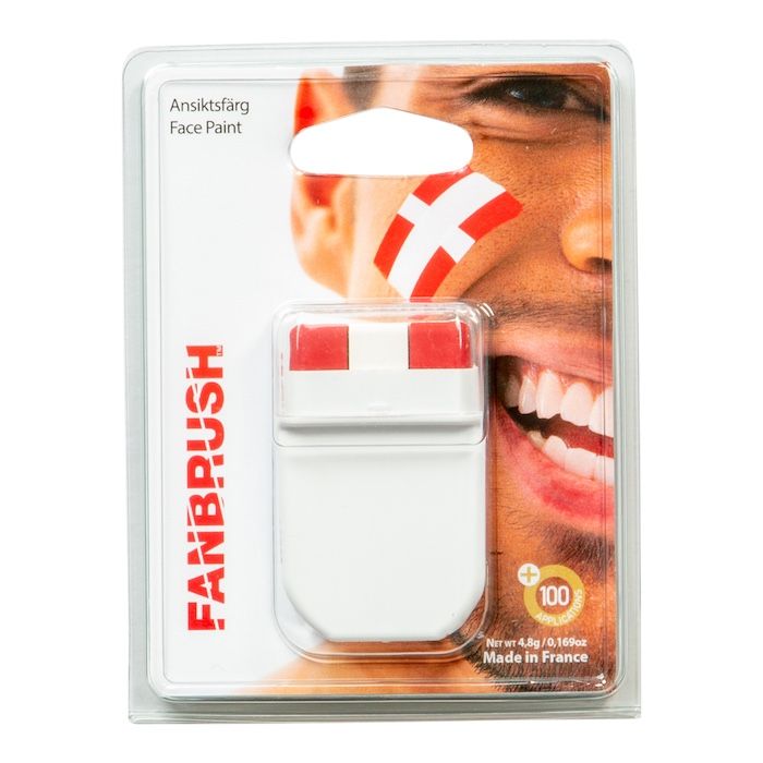 Dänische Flaggen-Gesichtsmalerei Farbstift rot und weiß 6 cm