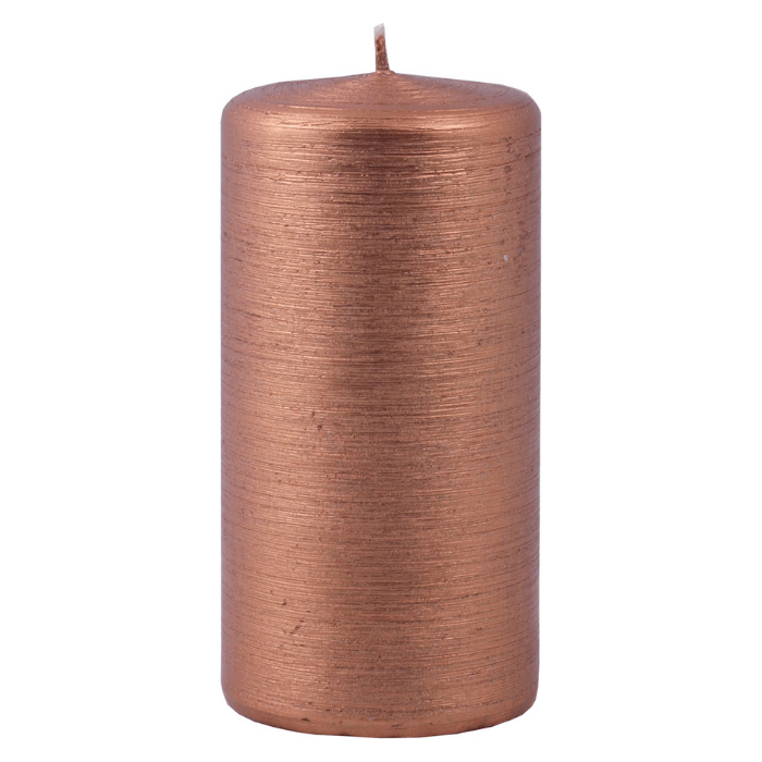 Blockkerze Kupfer 1x - 6x12 cm