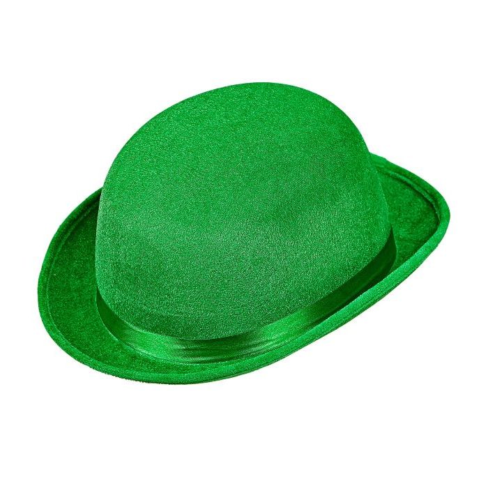 Grüner St. Patricks Day Bowlerhut mit Band