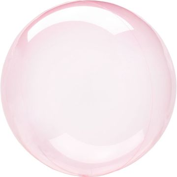 Pink transparenter Folienballon - Ø45-55 cm