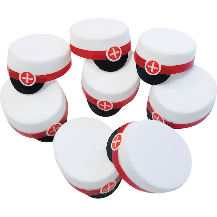 Mini Studentenmütze Rot 8x - 2,5 cm