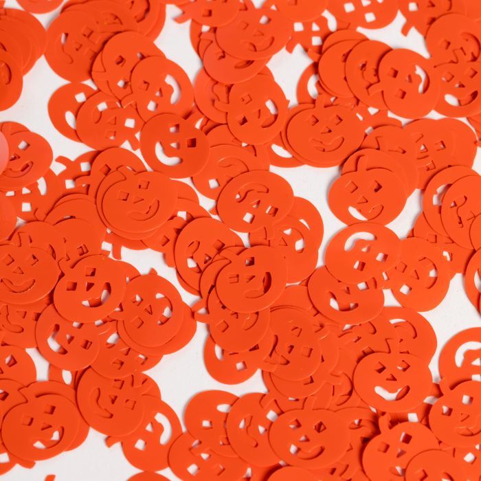 Orangefarbiges Kürbis Tischkonfetti - 14 g