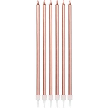 Metallic Kerzen in Rose Gold 16x - 15 cm