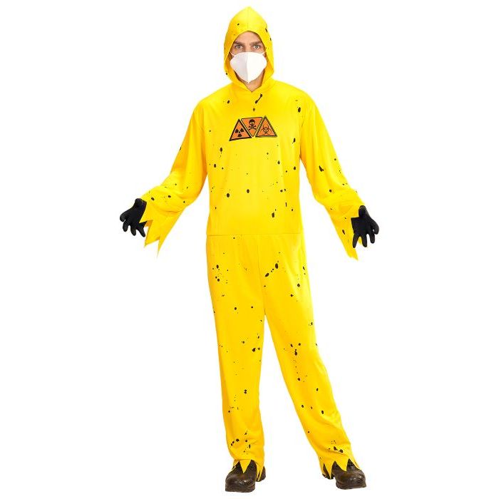 Gelbes Biohazard Halloween Kostüm - 3 Teile