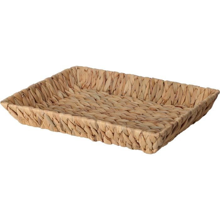 Rechteckiger Korb aus Wasserhyazinthe 38x28 cm