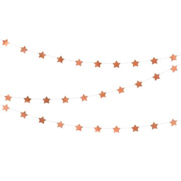 Rose Gold Sternen Girlande - 3,6 Meter
