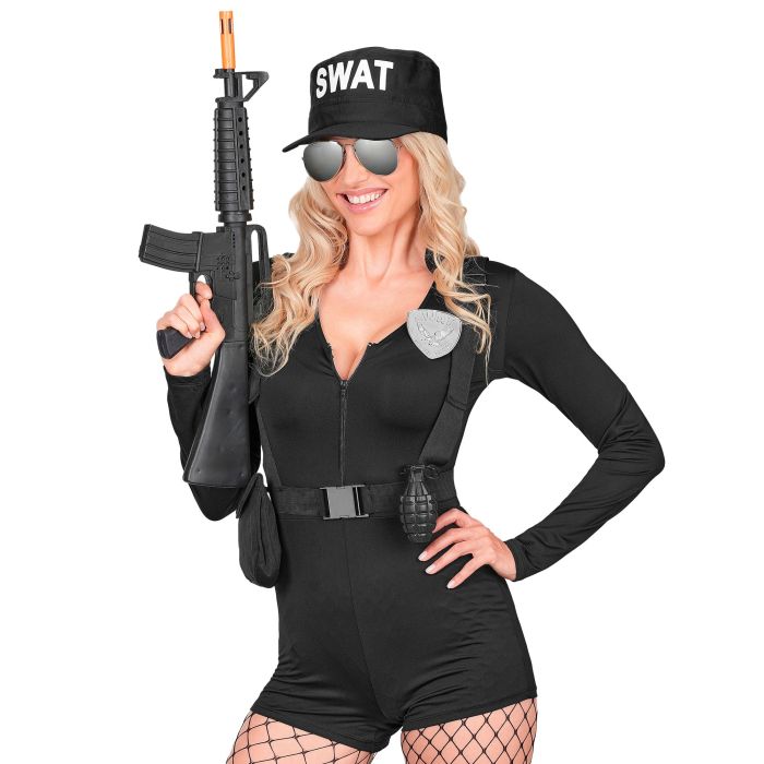 SWAT-Kostüm mit Tragegurt und Mütze