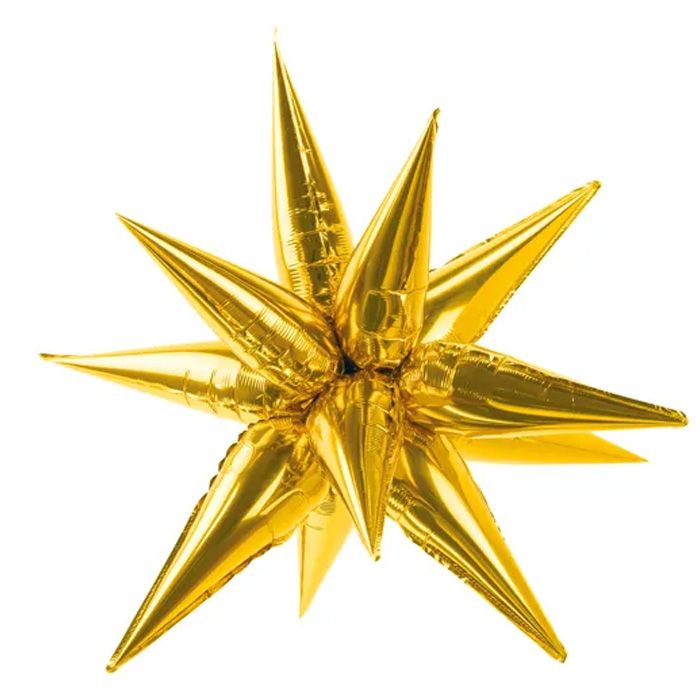 3D Stern Folienballon in Gold - 70 cm