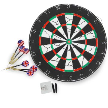 Dartscheibe Set inklusive 6x Dartpfeilen 