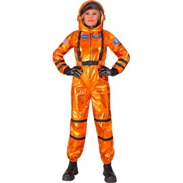 Orangen Astronautenkostüm für Damen