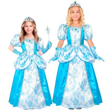 Prinzessinnenkleid in türkisblau für Mädchen