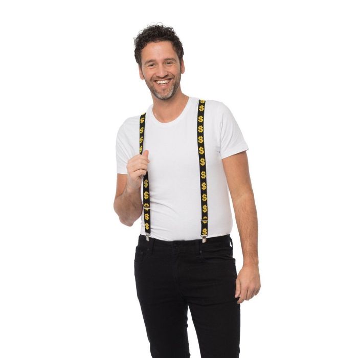 Hosenträger mit Dollar-Motiven Einheitsgröße Unisex