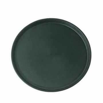 Rundes braunes Dekorations-Tablett - Ø28 cm