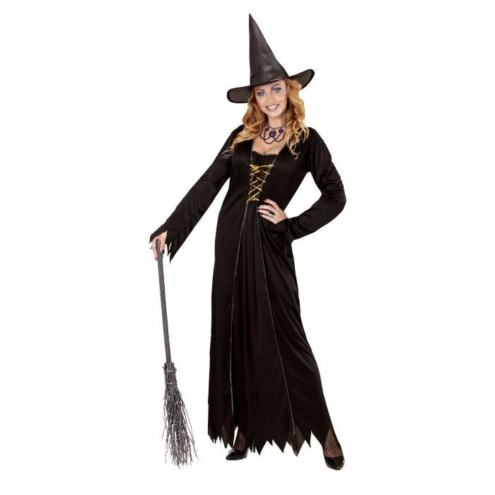 Schwarzes Hexenkleid Set, 2 Teile