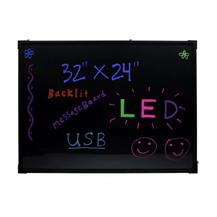 LED-Schild mit leuchtenden Markern