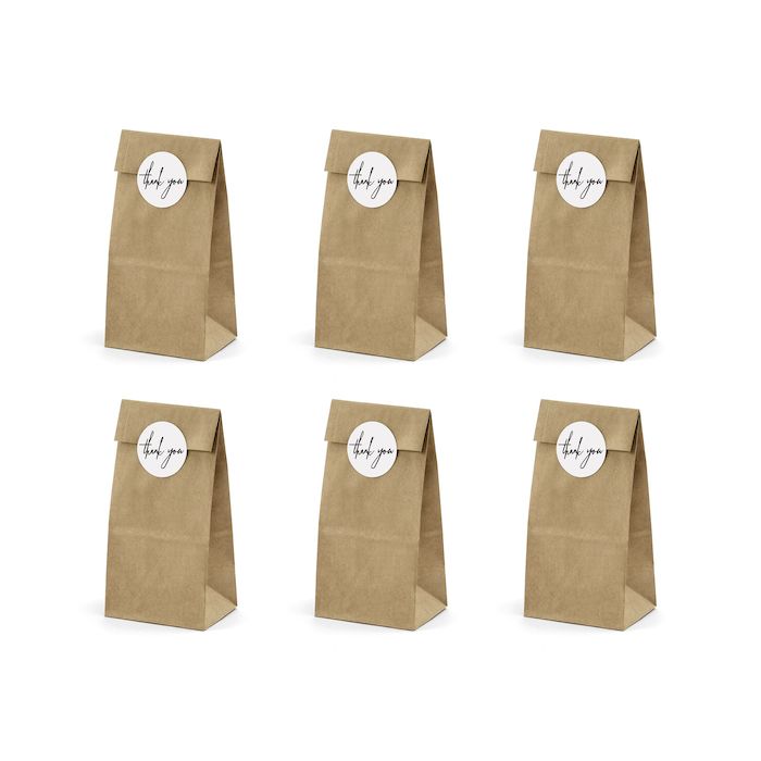 Braune Geschenktüten 6x