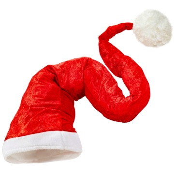 Lange Weihnachtsmütze rot und weiß - 150 cm