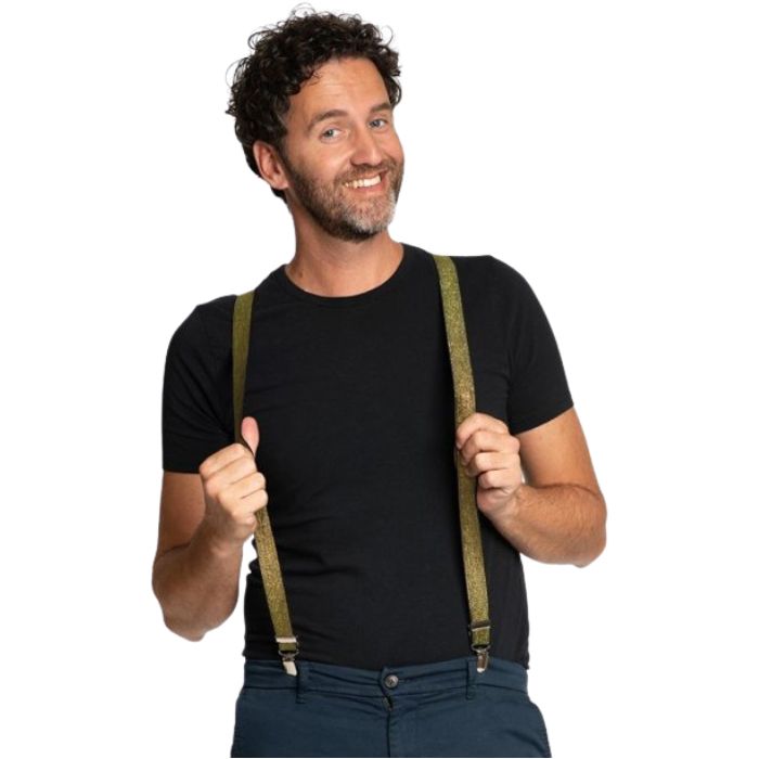 Glitzer-Gold-Träger Einheitsgröße Unisex