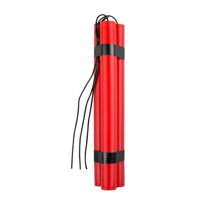 Rote Dynamitstangen mit Zünder - 23 cm