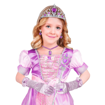 Lila Prinzessinnen-Set für Kinder - 6 Teile