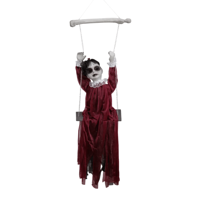 Hängende Halloween Braut mit Bewegung, Sound und Licht - 120 cm