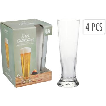 Hohe Biergläser ohne Fuß, 4 stk., 38 cl