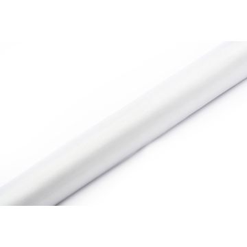 Organza Tischläufer Weiß - 9 Meter