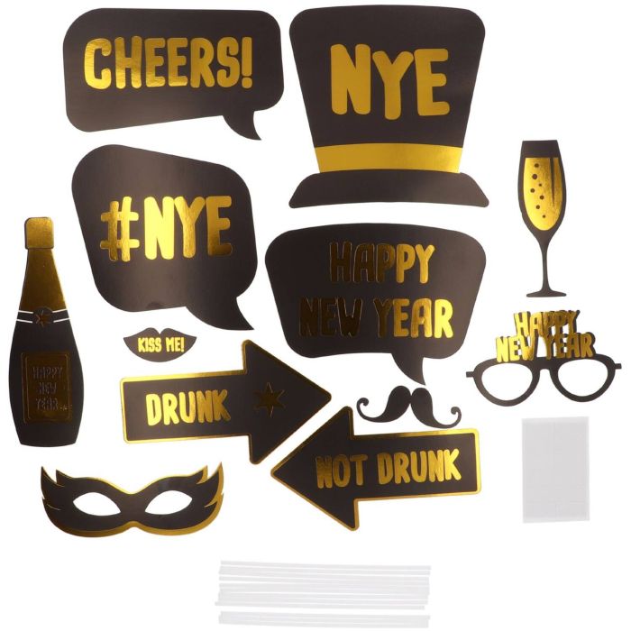 Photo Booth Neujahr Requisiten 12x