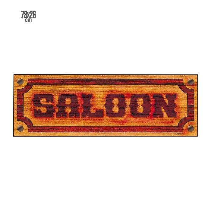 Western Salon Papirschild - 78x26 cm