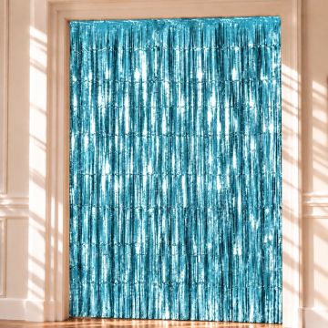 Hellblauer Glitzervorhang - 100 x 240 cm