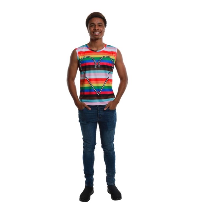 Regenbogenfarbiges Pride- Tanktop