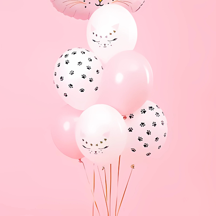 Luftballons im Katzenthema 6x - 30 cm