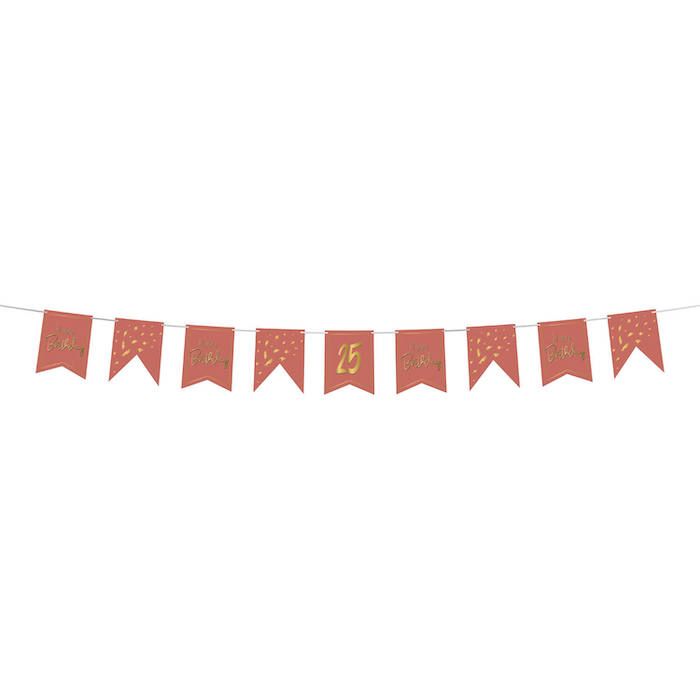 DIY Happy Birthday Girlande Golden Dusk - 4 m