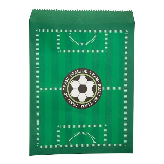 Fußballfeld Süßigkeitentüten 8x - 16x20 cm 